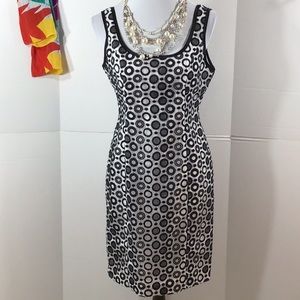 W by Worth B/W circles date dress